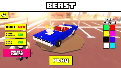 Tangkapan skrin Blocky Car Racer - racing game