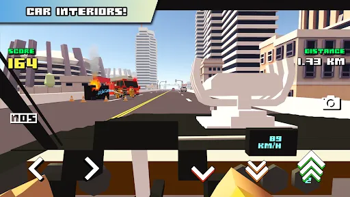 Tangkapan skrin Blocky Car Racer - racing game