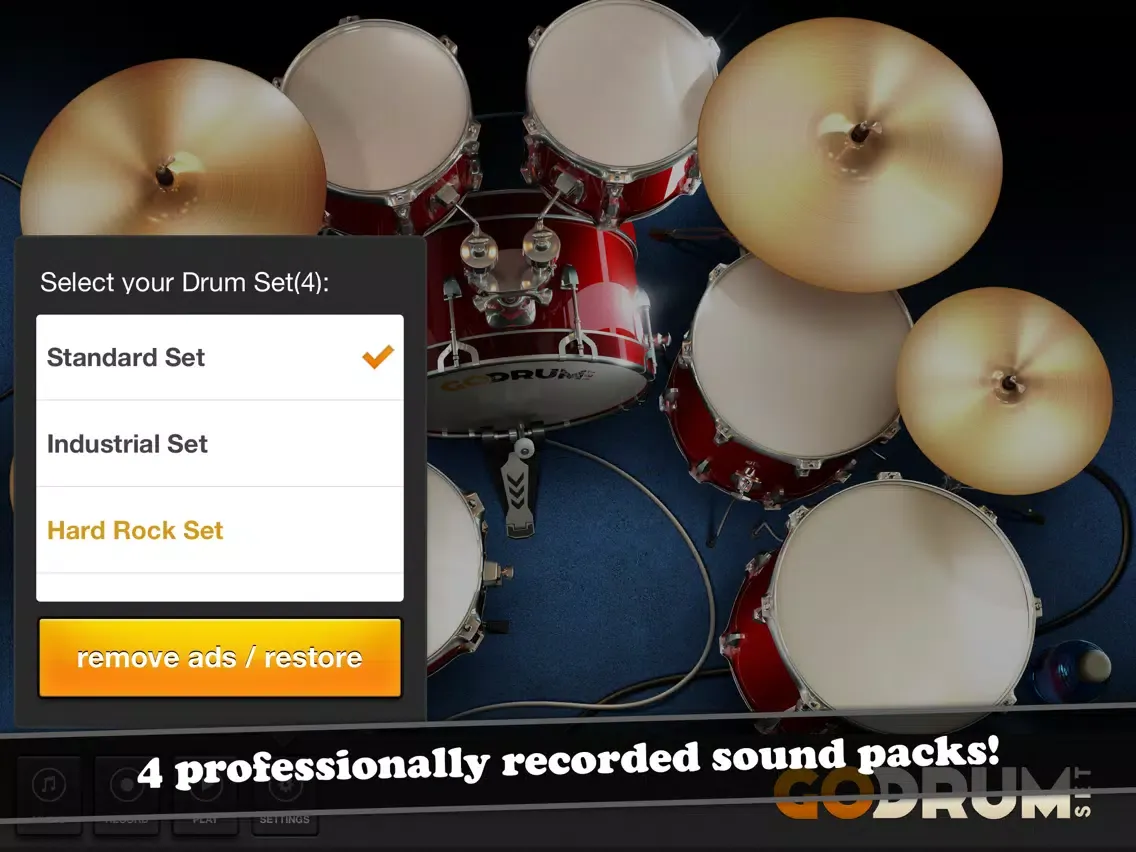 Capturas de pantalla de Go! Drum Set iPad 