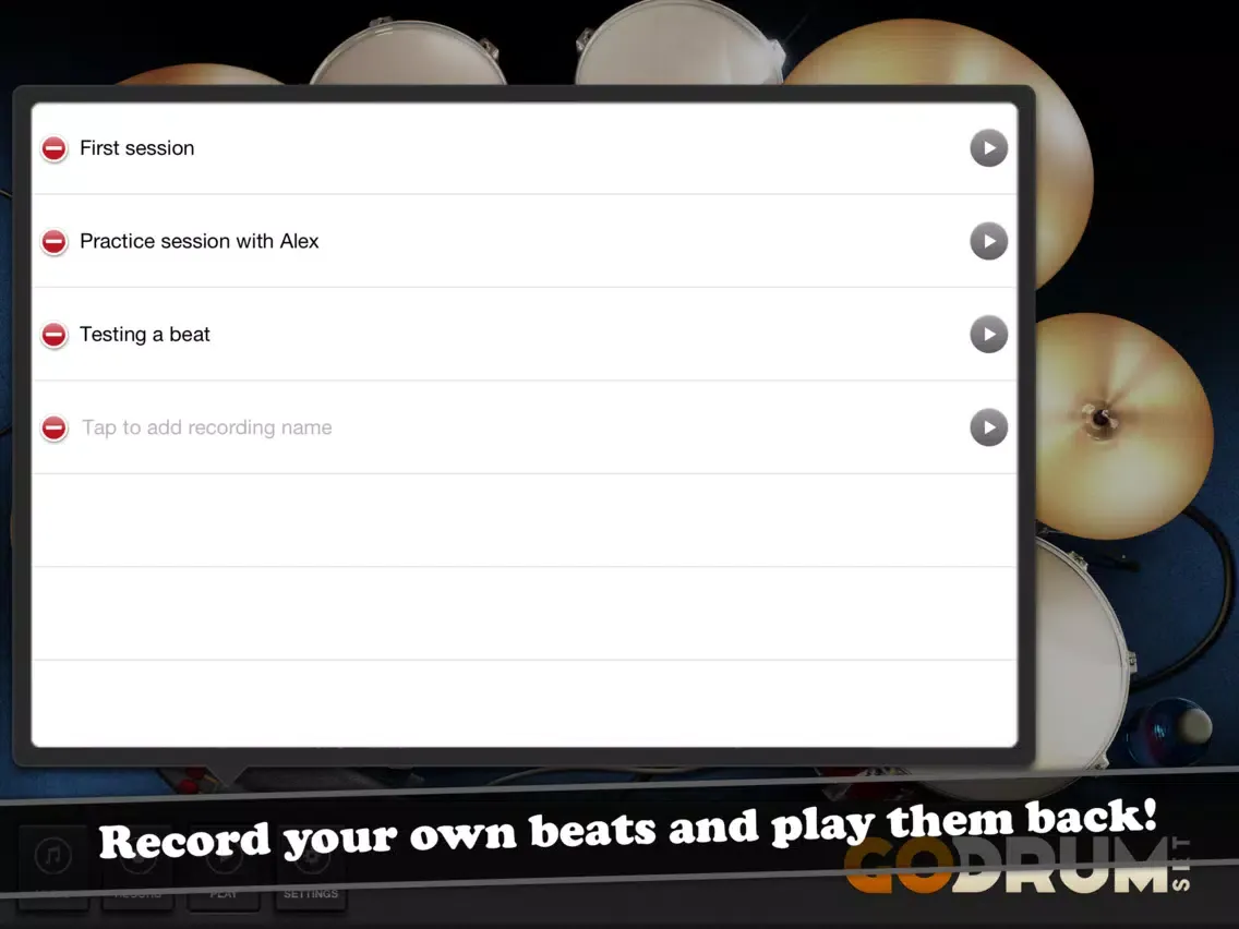 Capturas de pantalla de Go! Drum Set iPad 