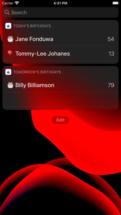 Скриншоты Today's Birthdays