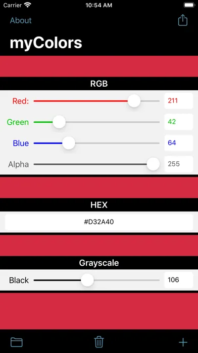 ภาพหน้าจอของ myColors - Cloud Color Picker