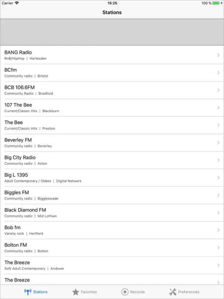 European Online Radio Stations iPad  Ekran Görüntüleri