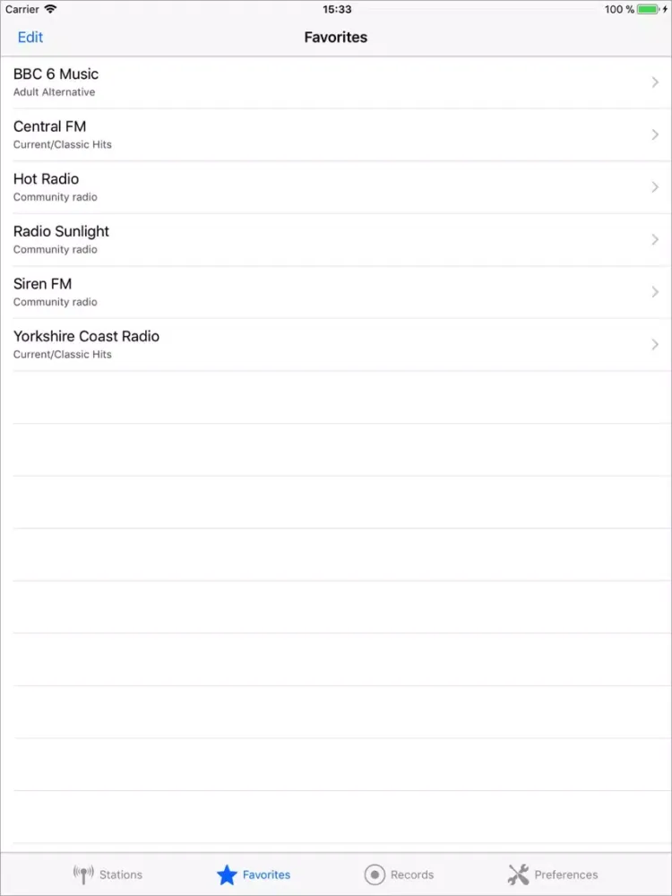 European Online Radio Stations iPad  Ekran Görüntüleri