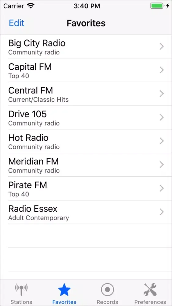 European Online Radio Stations Ekran Görüntüleri