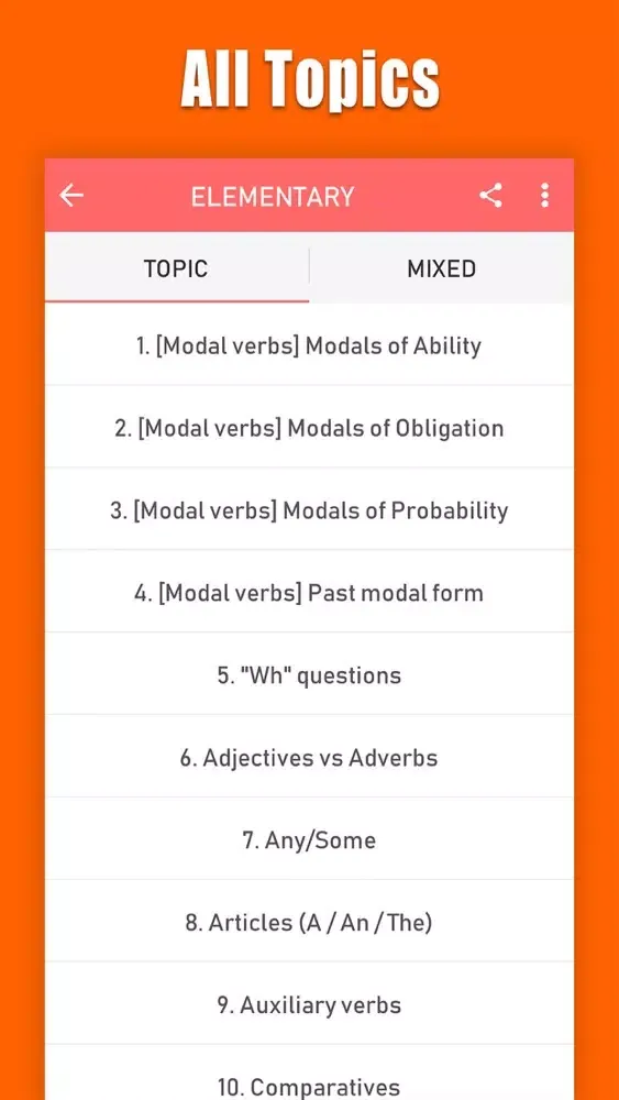 Zrzuty ekranu English Grammar Test In Use