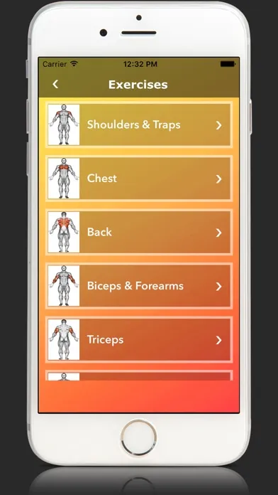 Zrzuty ekranu Gym Fitness & Bodybuilding Guide Faceapp Training