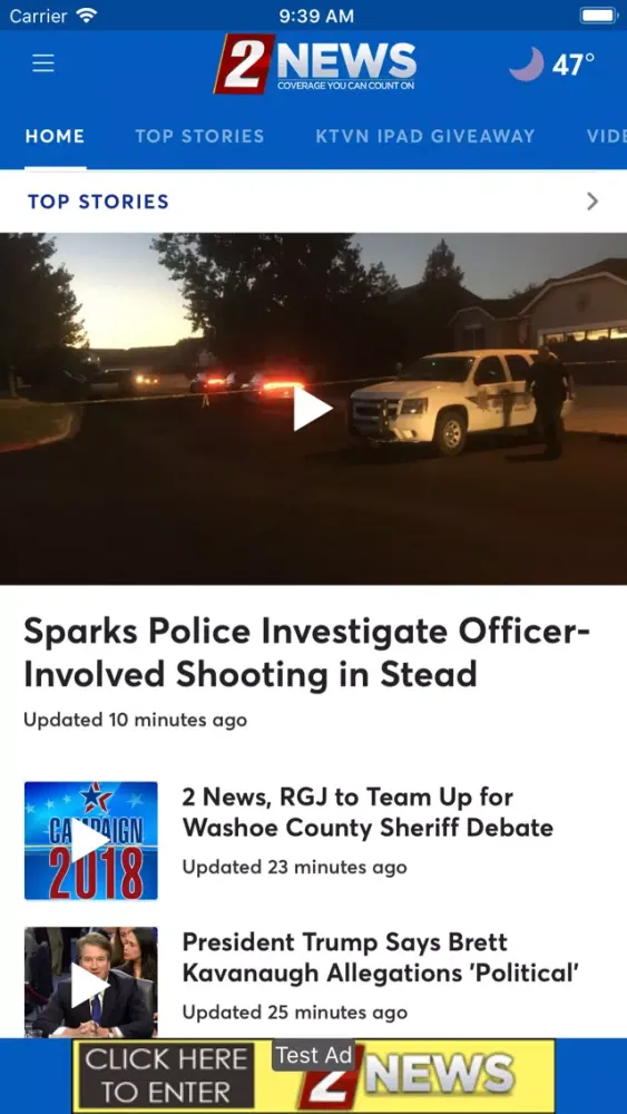 Capturas de pantalla de KTVN Channel 2 News