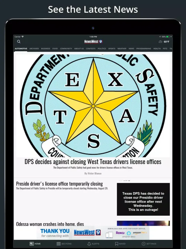 Zrzuty ekranu KWES NewsWest 9 iPad 