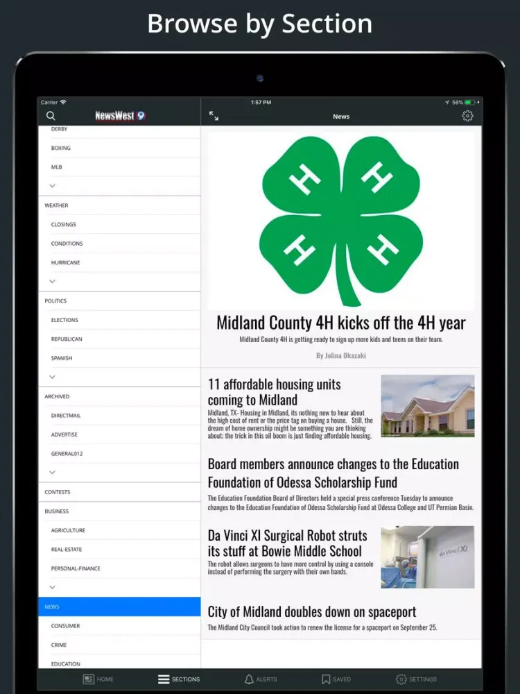 Zrzuty ekranu KWES NewsWest 9 iPad 