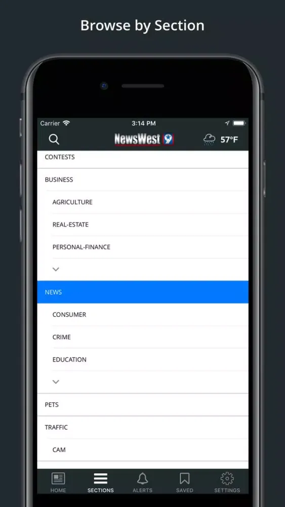 Zrzuty ekranu KWES NewsWest 9