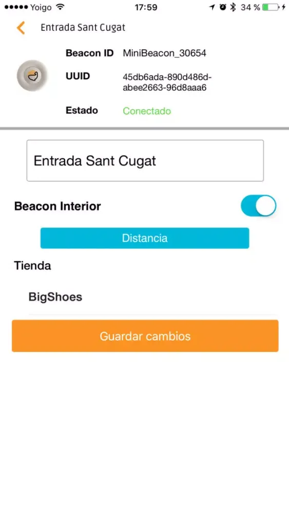 Ảnh chụp màn hình của Mobeac Beacon Configurator