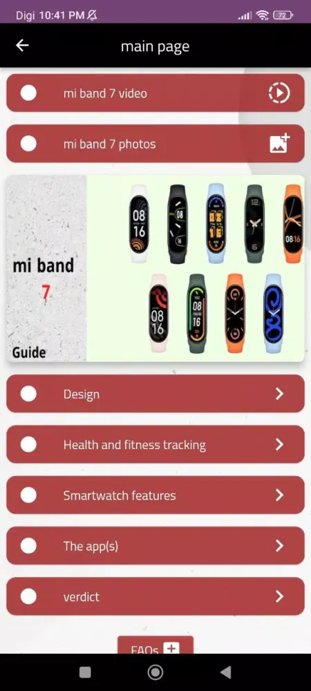 ภาพหน้าจอของ Xiaomi Smart band 7