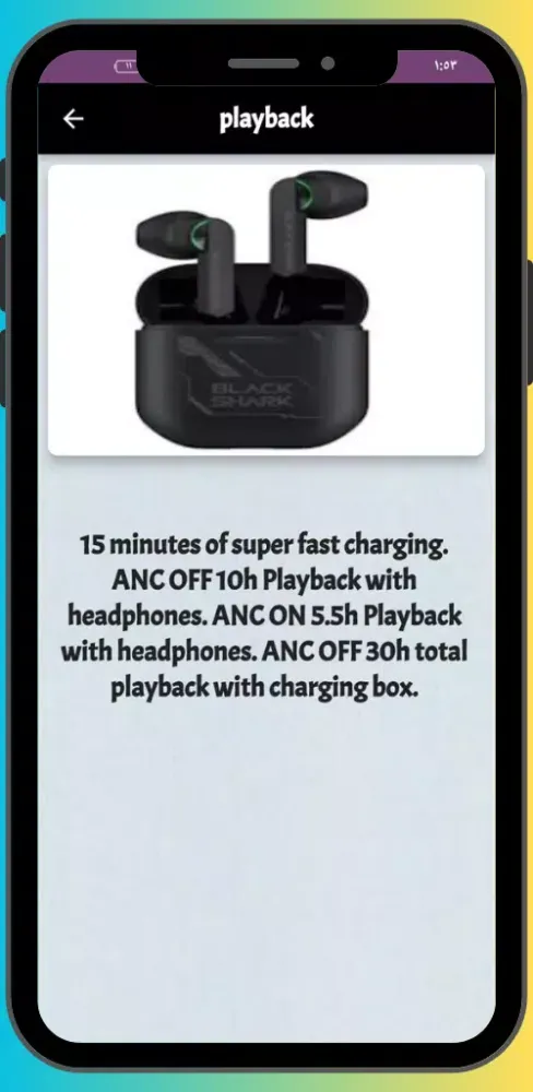 Capturas de tela do Black Shark JoyBuds Pro guide