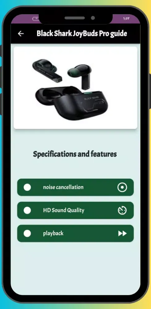 Capturas de tela do Black Shark JoyBuds Pro guide