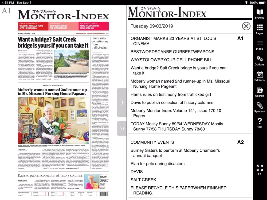 صور Moberly Monitor-Index eEdition iPad 