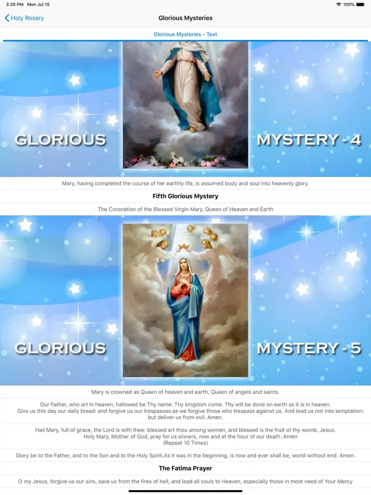صور Holy Rosary With Audio & Text iPad 