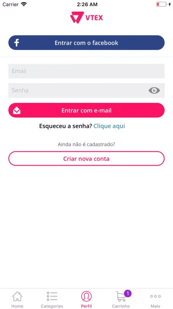 Screenshot di Omni VTEX
