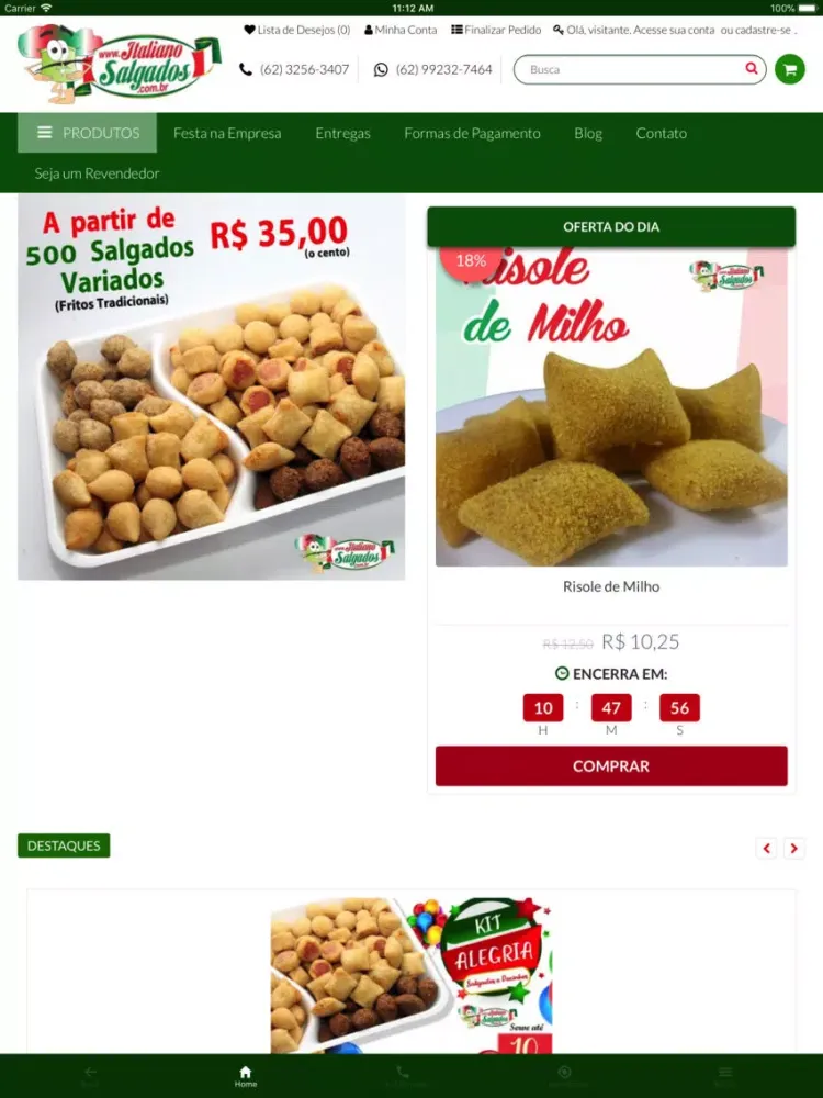 Zrzuty ekranu Italiano Salgados iPad 