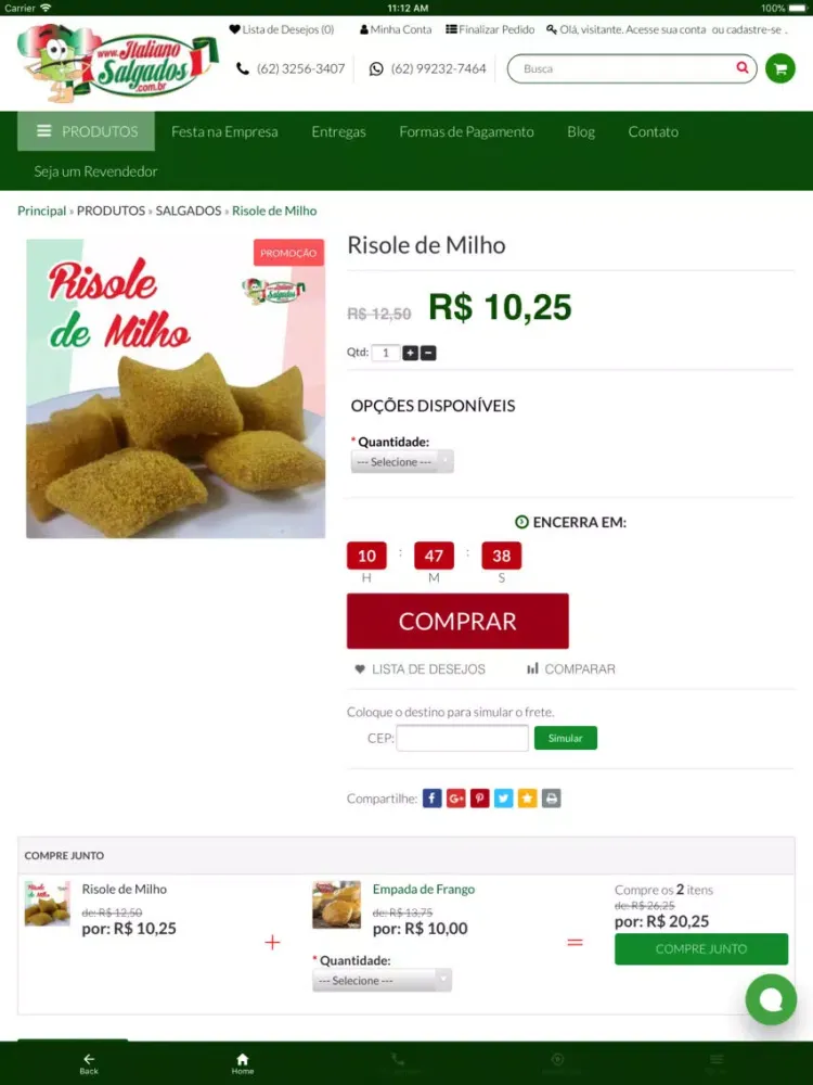 Zrzuty ekranu Italiano Salgados iPad 