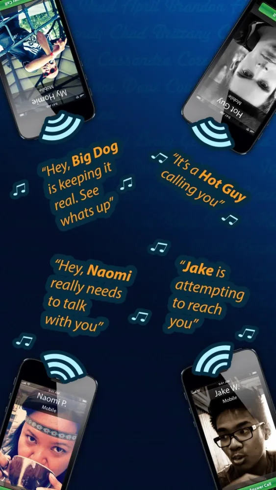 Tangkapan skrin Free Caller ID Ringtones - HEAR who is calling