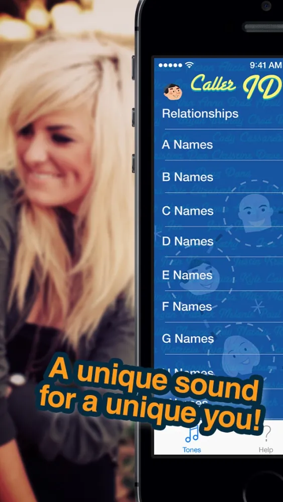 Tangkapan skrin Free Caller ID Ringtones - HEAR who is calling