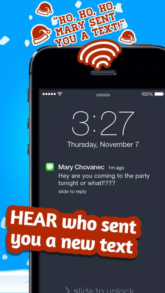 Скриншоты Christmas Text Tones - Customize your new text tone with Santa!