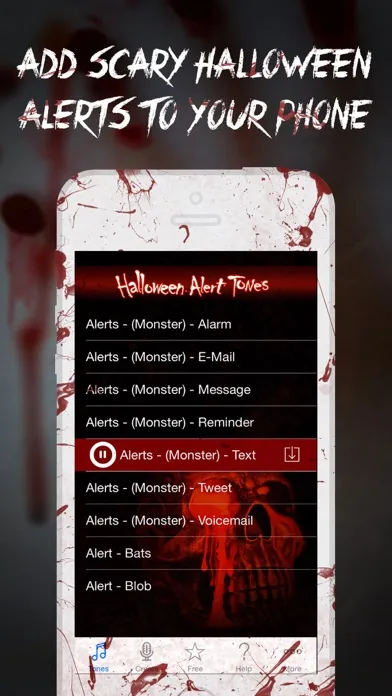 Ảnh chụp màn hình của Halloween Alert Tones - Scary new sounds for your iPhone