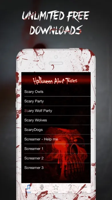 Ảnh chụp màn hình của Halloween Alert Tones - Scary new sounds for your iPhone