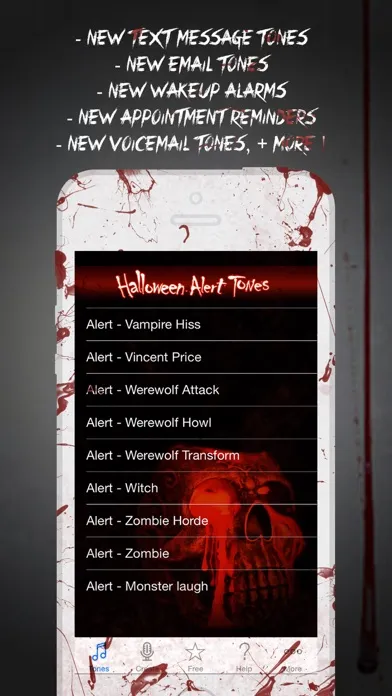 Ảnh chụp màn hình của Halloween Alert Tones - Scary new sounds for your iPhone
