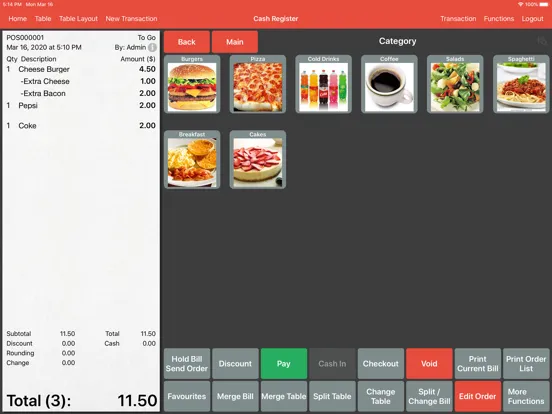 Ảnh chụp màn hình của Mobi POS - Point of Sale iPad 