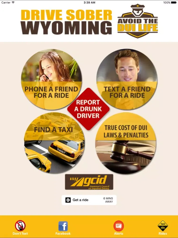 Drive Sober Wyoming iPad  Screenshots
