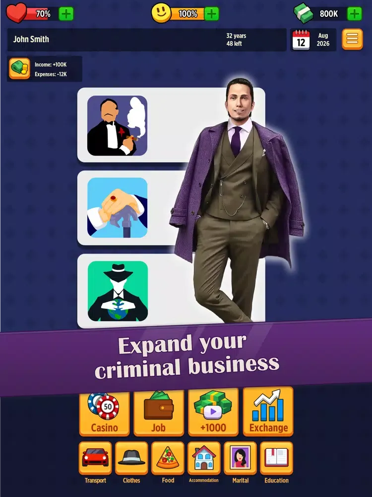 Mafia Boss: business life sim iPad 应用截图