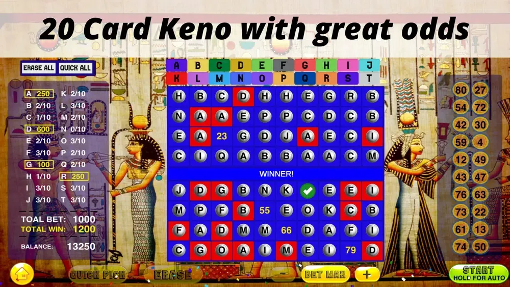 Keno - 20 Card keno games应用截图