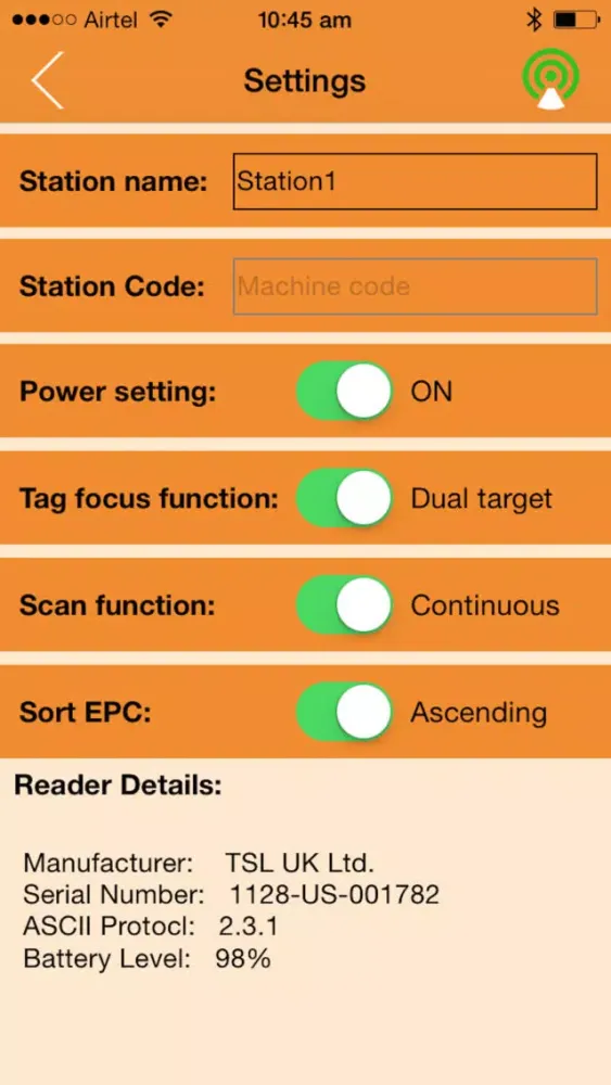 Vor-TagRFID Screenshots