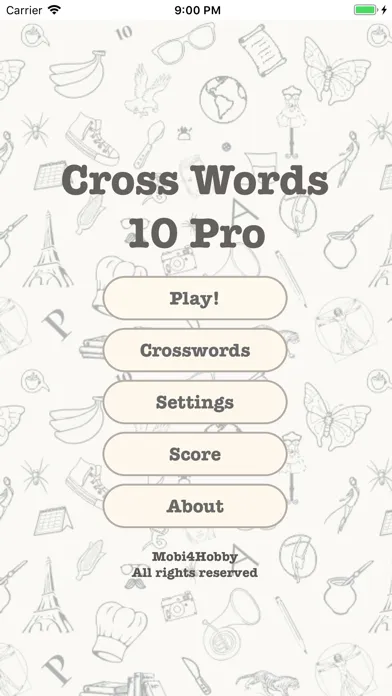 Captures d'écran de CrossWords 10 Pro