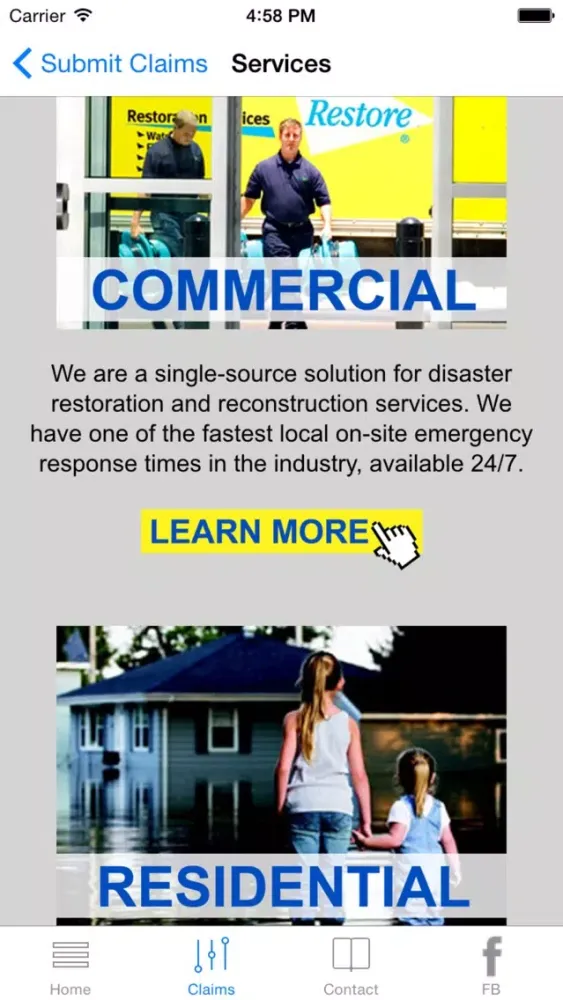 Ảnh chụp màn hình của ServiceMaster DA Stoneham