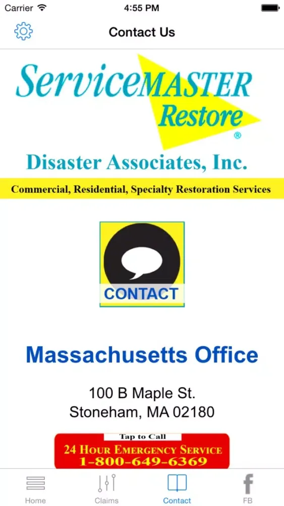 Ảnh chụp màn hình của ServiceMaster DA Stoneham