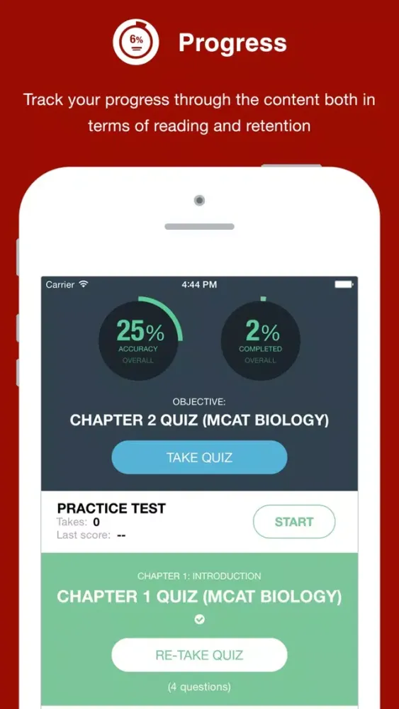 Capturas de tela do Ascent MCAT Biology