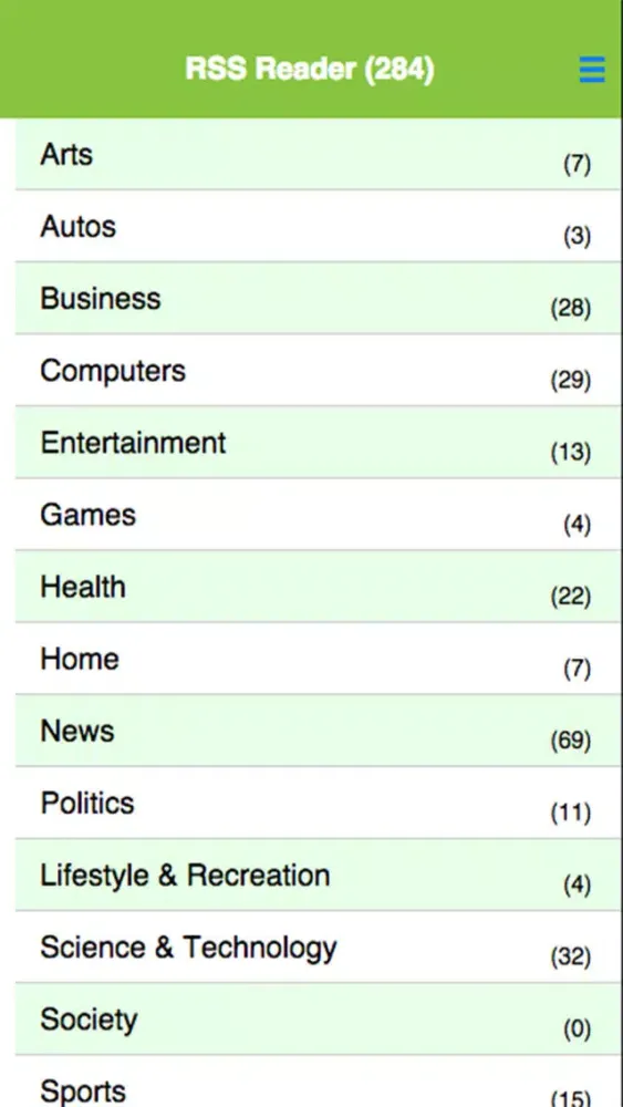 Captures d'écran de Top RSS Reader