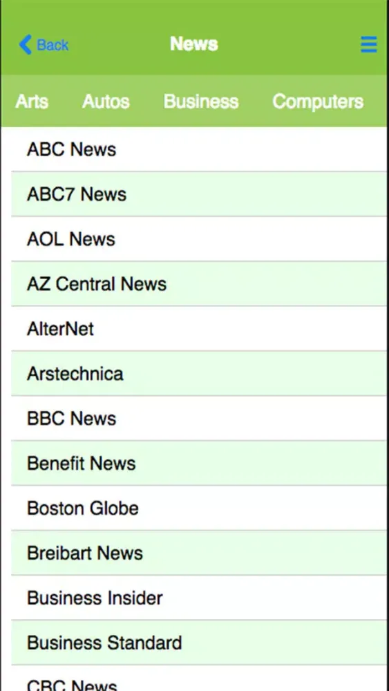 Captures d'écran de Top RSS Reader