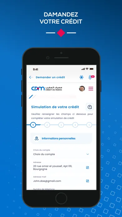 Captures d'écran de myCDM