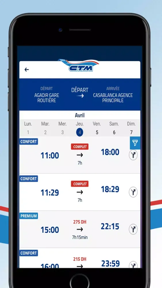 Captures d'écran de CTM