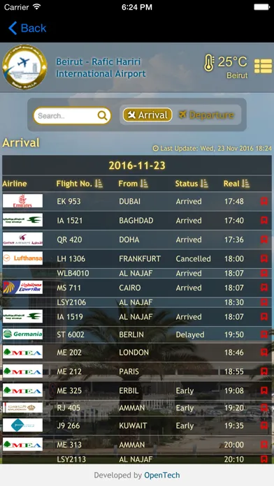 Beirut Airport - Official App Ekran Görüntüleri