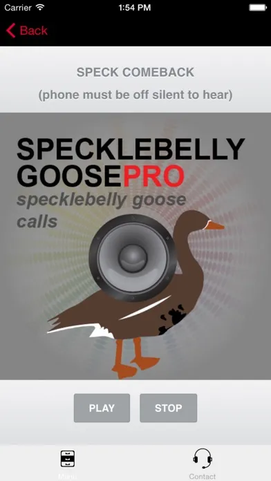 Capturas de tela do Specklebelly Goose Calls - Electronic Caller