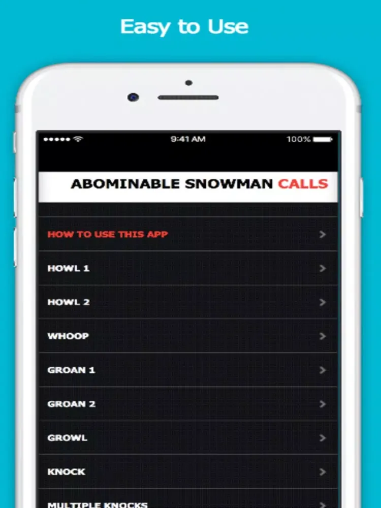 Captures d'écran de Abominable Snowman Sounds iPad 