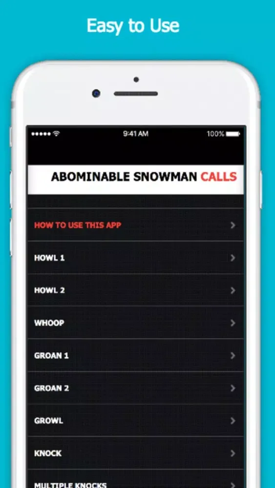 Captures d'écran de Abominable Snowman Sounds