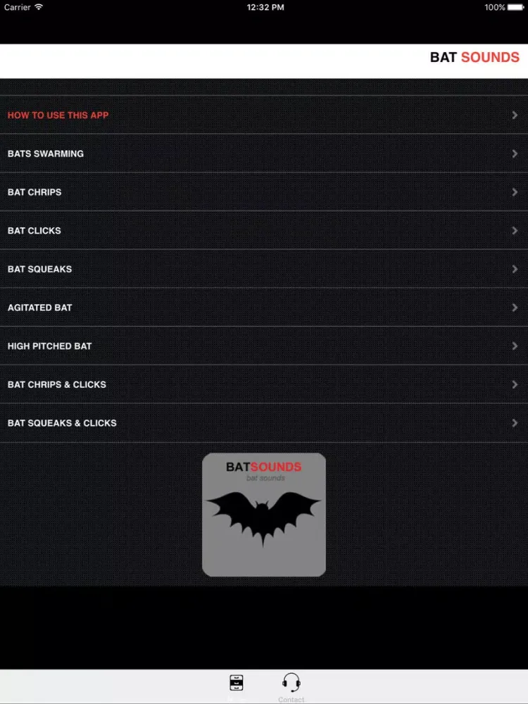 Bat Sounds & Scary Sounds iPad  Screenshots