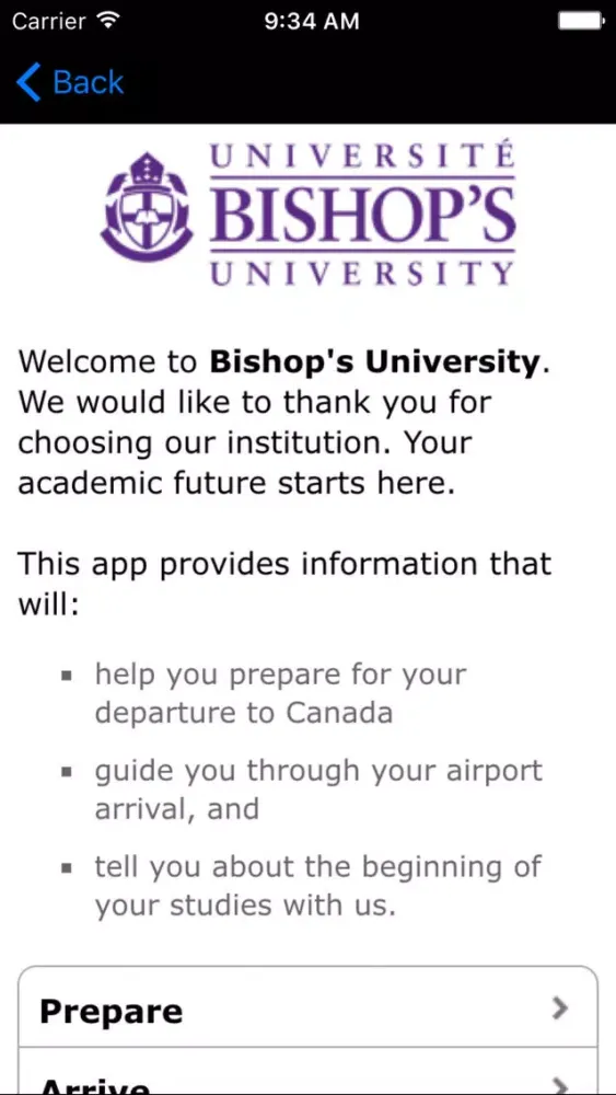 Bishop's University स्क्रीनशॉट