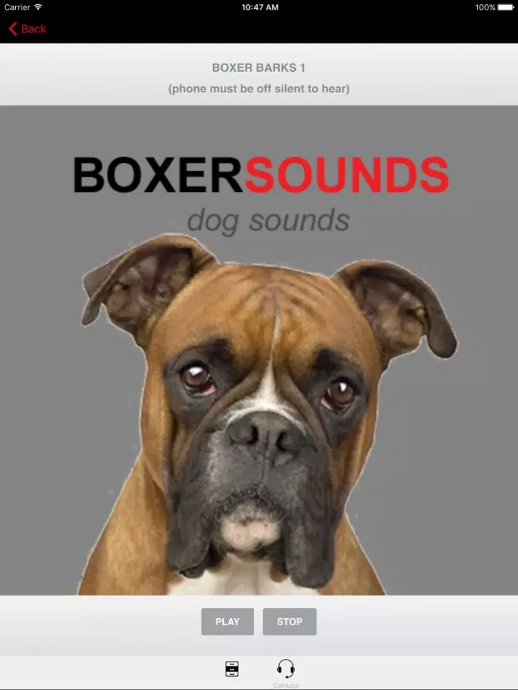 Capturas de pantalla de Boxer Dog Sounds & Barking iPad 